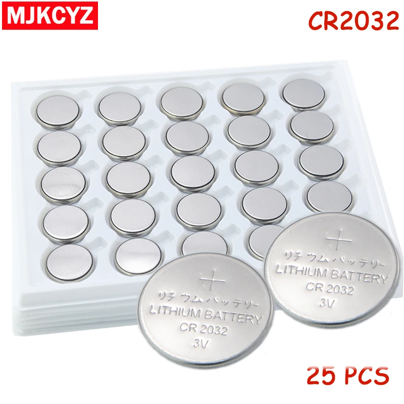 25 шт. 3 в CR2032 литиевая Кнопочная батарея BR2032 DL2032 ECR2032 кнопочная батарейка для монет