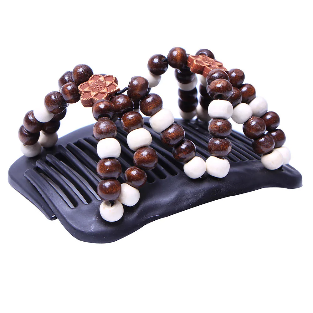 

head comb Women Magic Wooden Stretchy Double Clips Hair Slide Comb Double Clips Wooden tools Shaving Anti-static baber Brush