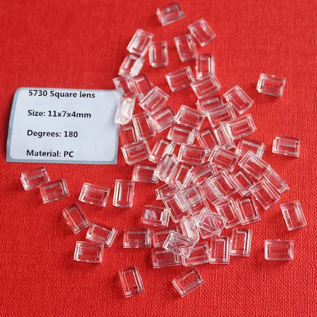 10 квадратная форма pcs 5730 SMD плоский объектив 11x7x4 мм градусы 180|smd lens|lens smd5730 lens |