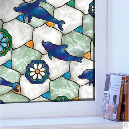 

Window Glass Film Static Cling (dolphin) DIY sizes free shiping MOQ 1m2