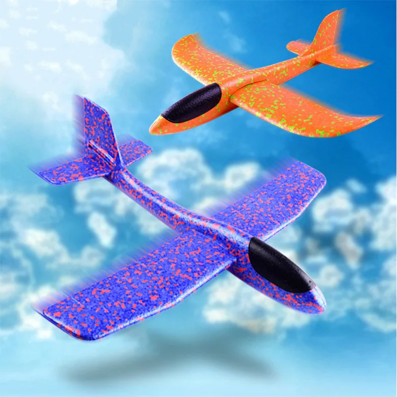 

Best selling toys 48cm hand throwing luminous aircraft durable double hole gyromodel children's toys WM-11