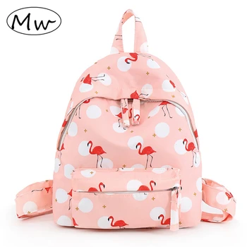 

Moon Wood Preppy Style Printing Backpack Nylon High Quality School Bags For Teenage Girls Small Travel Backpack 2019