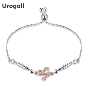 

New Capricorn Constellation Charm Bracelets 925 Sterling Silver Pull Tie Chain Bracelet for women Resizable Fashion Jewelry