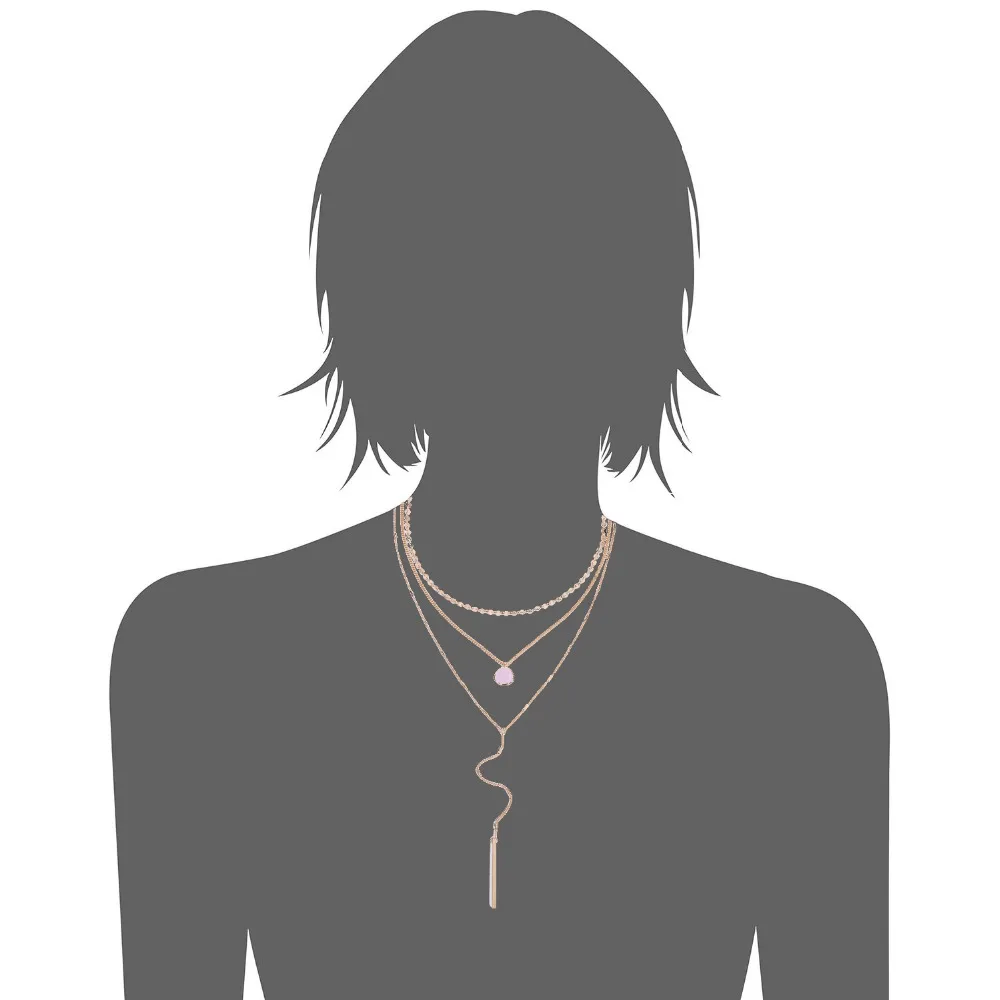 e-Manco Three Layers Choker Necklaces For Women Crystal Charm Long Statement Necklace Femme Gift Women Accessory Fashion Jewelry