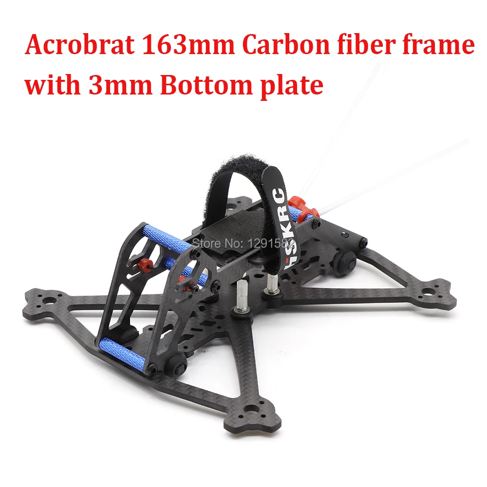 

HSKRC Acrobrat 163 163mm 3 inch Mini quadcopter frame kit support 3 inch propeller with 3mm bottom plate for runcam split mini