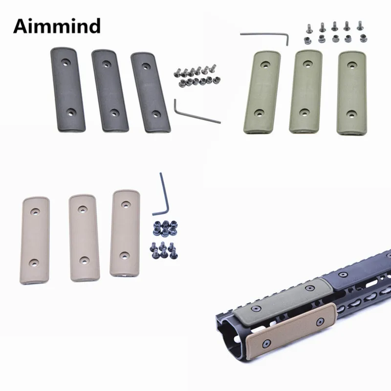 

3pcs /pack 4" High Impact Polymer Keymod Rail Panel Section Handguard Cover for KeyMod Rail Handguard Forend