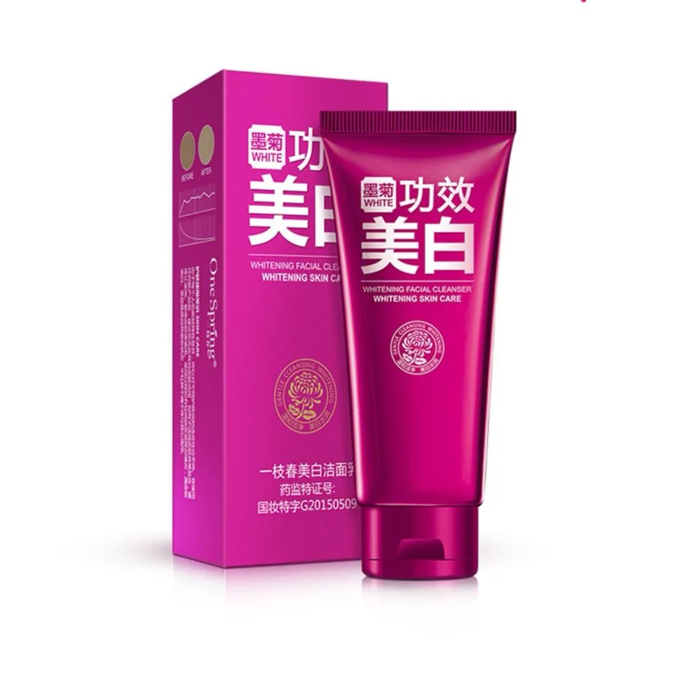 

One Spring Whitening Facial Cleanser Deep Clean Nourish Moisturizing Face Washing Tender Face Skin Care Facial Cleanser