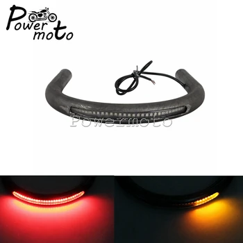 

For Honda CB Yamaha XS Harley Cafe Racer 200mm Motorcycle Tube Modified Seat Frame Hoop Brat Loop LED Brake Turn Singal Light