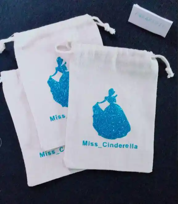 Customize Name Cinderella Princess Birthday Wedding Hangover Kit Jewelry Favor Muslin Bags Baby Bridal Shower Party Gift Bag