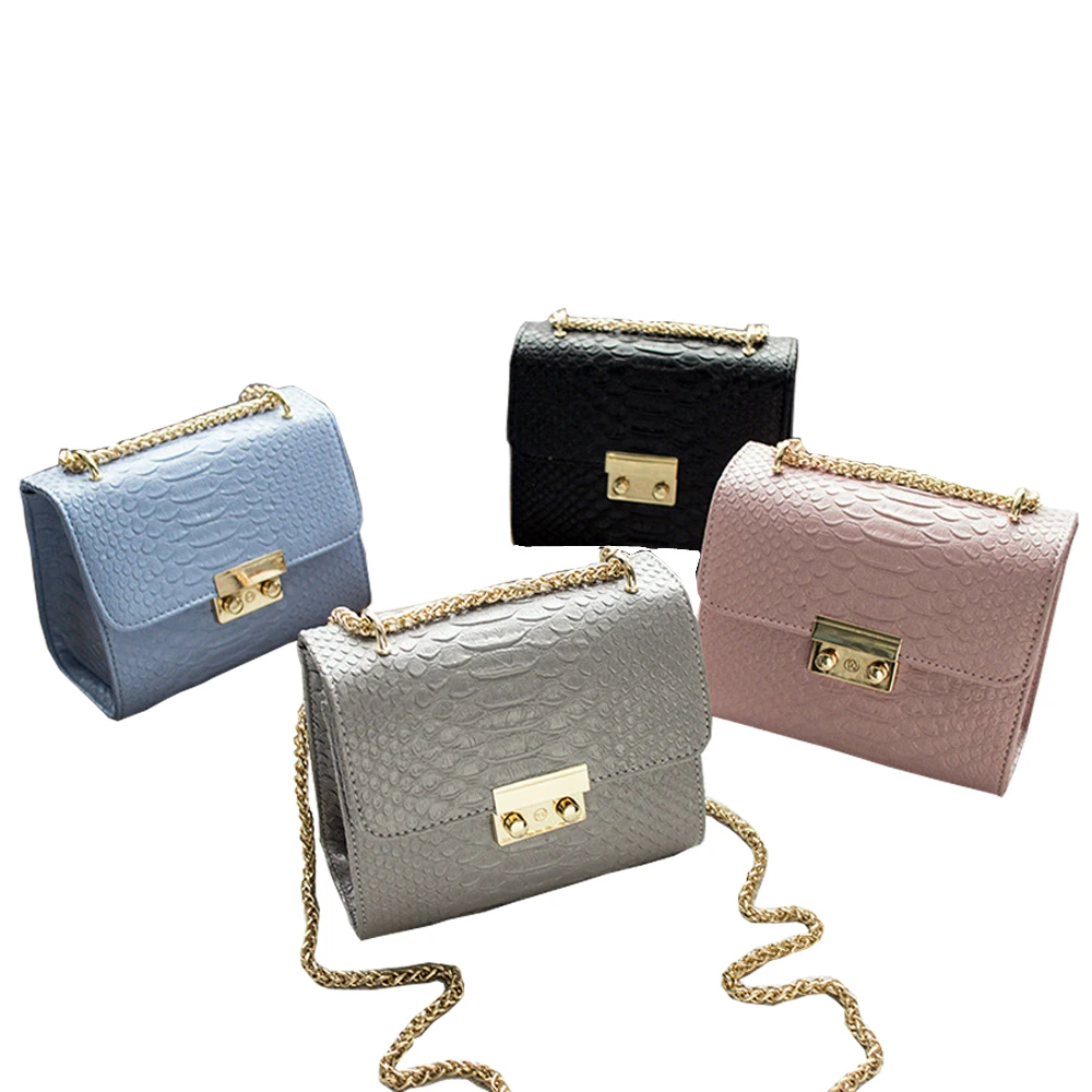 

New Fashion Women Mini Shoulder Bags Alligator PU Leather Crossbody Bag for Female Chain Small Handbag Ladies Girls Phone Purse