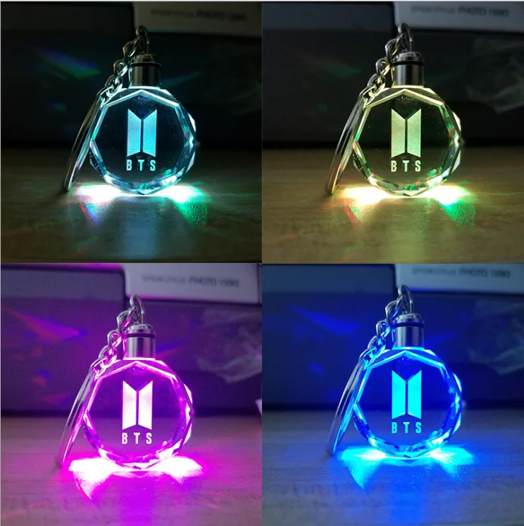 

KPOP crystal Kpop Women popular KPOP Colorful crystal keychain KPOP K-pop Female Fans Love Seven colors