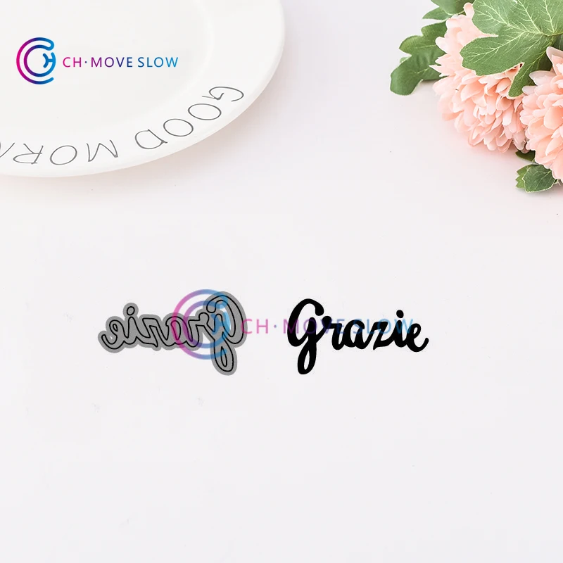 

CH Italian-English Grazi Metal Cutting Dies For Scrapbooking Practice Hands-on DIY Album Card Decor Stencil