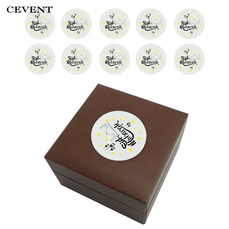 CEVENT 60 шт Eid Мубарак наклейки бумажные для вечеринки декоративная лента