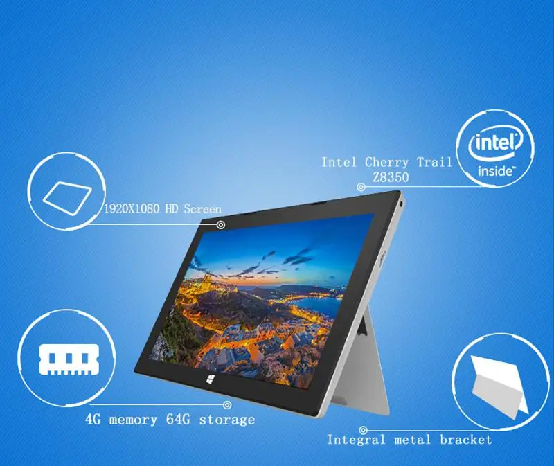 Jumper EZpad 7S 2 в 1 планшет 10," 1080 P ips windows планшеты Intel Cherry Trail Z8350 4 ГБ DDR3 64 Гб EMMC планшетный ПК HDMI ноутбук