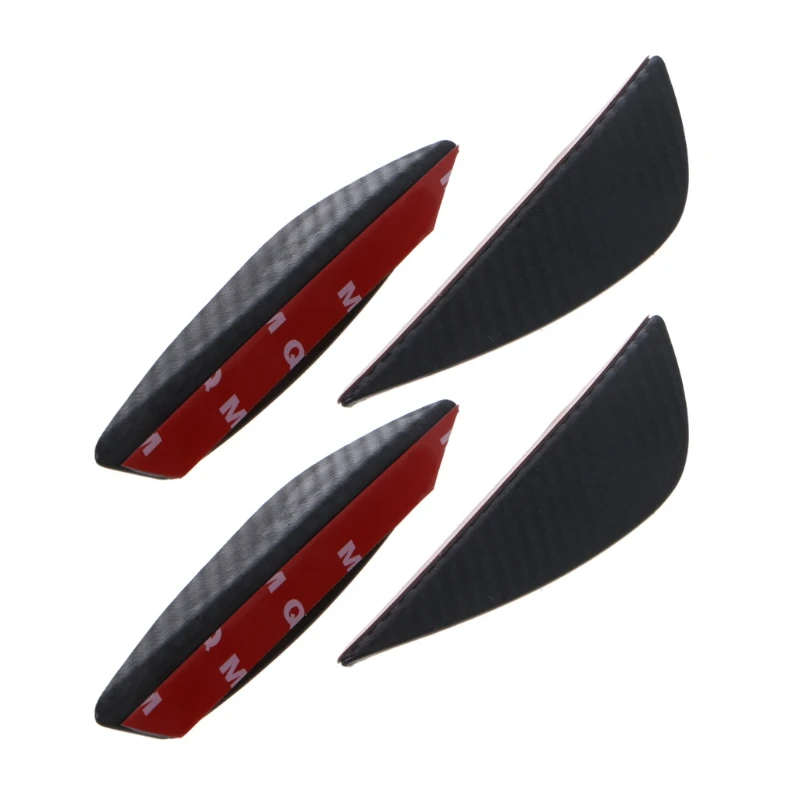4PCS Universal Fit Front Bumper Lip Splitter Fins Body Spoiler Pro Vehicle Spoiler Wing Auto Replacement Reduce Force