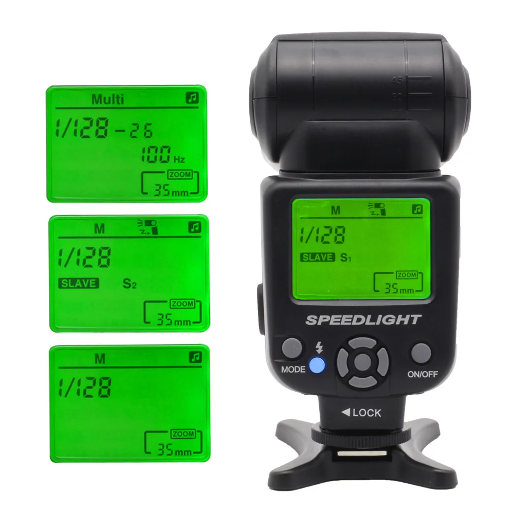 INSEESI камера Вспышка Speedlite IN560IV IN 560IV Plus ЖК дисплей для Nikon D7000 D300s D5100 D5200 D3200 D90 D80 DSLR