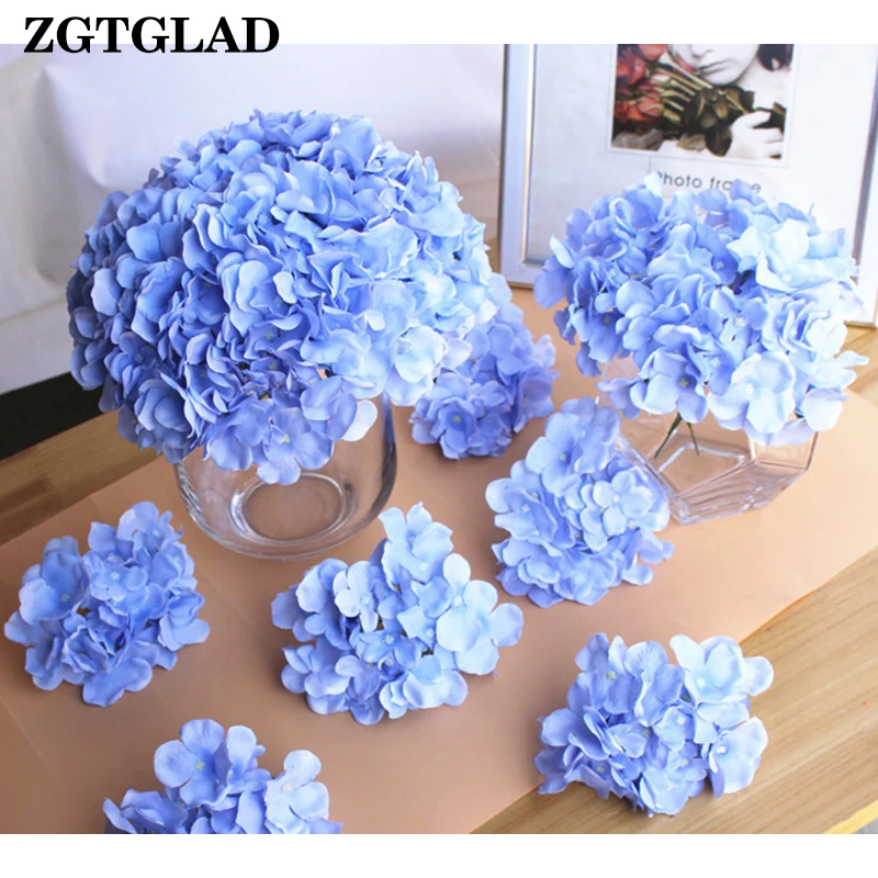 

ZGTGLAD 12 Colors Artificial Silk flower Wedding Decoration flowers Spring vivid Big Hydrangea wedding flowers decoration