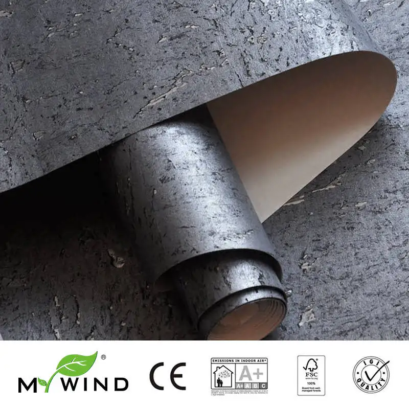 

2019 MY WIND Blue-iron Gray Wallpapers Luxury 100% Natural Material Safety Innocuity 3D Wallpaper In Roll Decor European