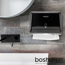 Ванная Комната Диспенсер для бумажных полотенец Держатель, коробка для салфеток Кнопка открытия дизайн дома туалет для отеля настенный для руки Z складной бумаги