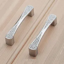 3.75 5'' 6.3'' Silver Pull Handle Kitchen Cabinet Knob Pull Handles Modern Style Knobs / Golden Pull Handles 96 128 160mm