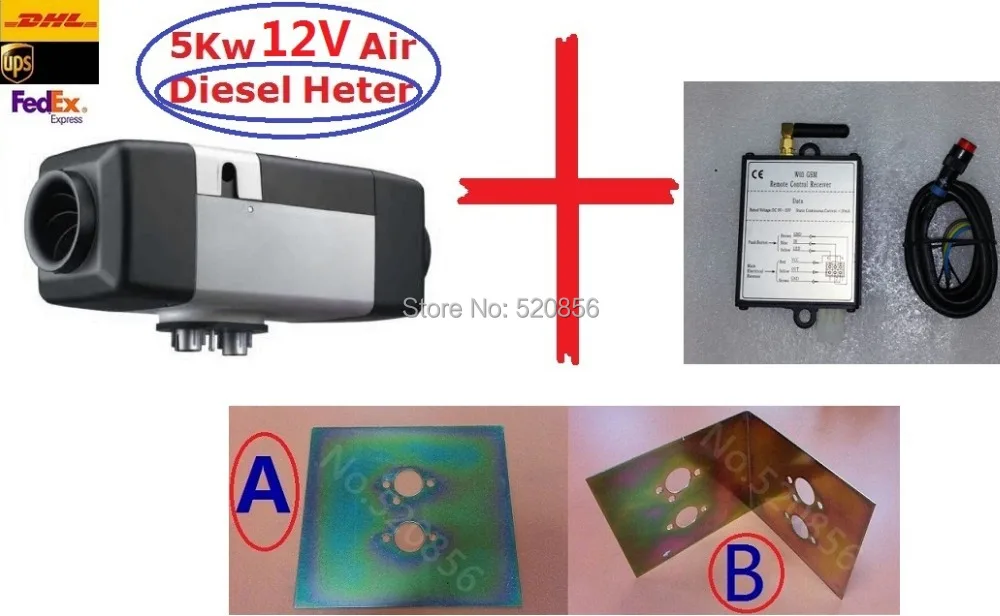 

Fress Shipping 5kw 12V Air Diesel Parking Heater +(GSM REMOTE CONTROLLER+GIFT) Similar Auto Liquid Parking Heater (Not) Webasto