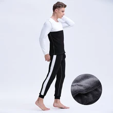 Мужское термобелье наборы хлопок зима теплый бархат Мужское нижнее белье толстое термобелье подштанники наряды