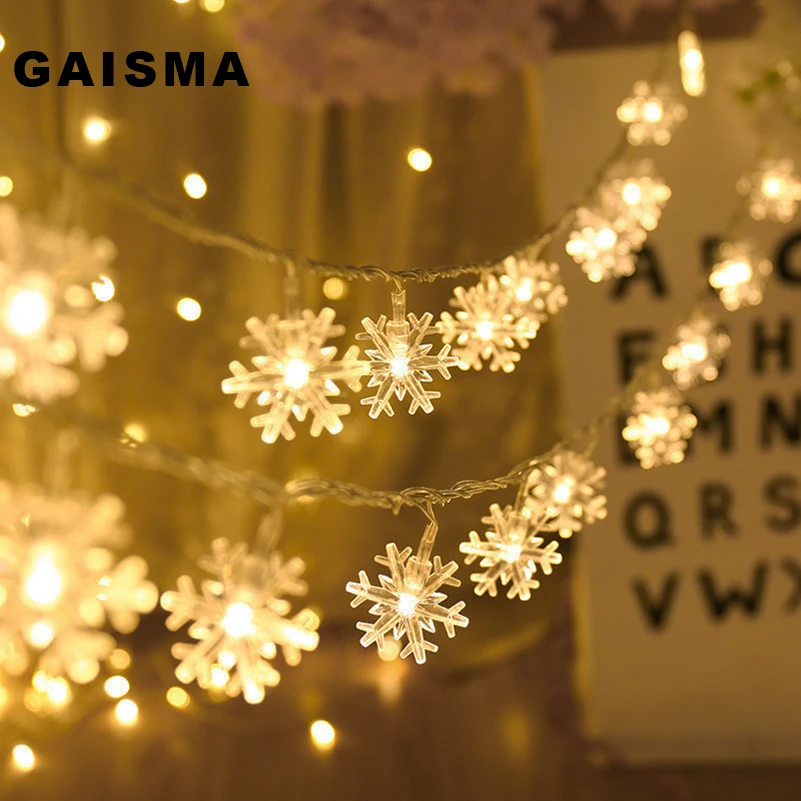 

10M 100 Bulbs Snow LED String Christmas Lights Garland Bedroom Fairy Lights Decoration For Holiday Party Wedding Home Lighting
