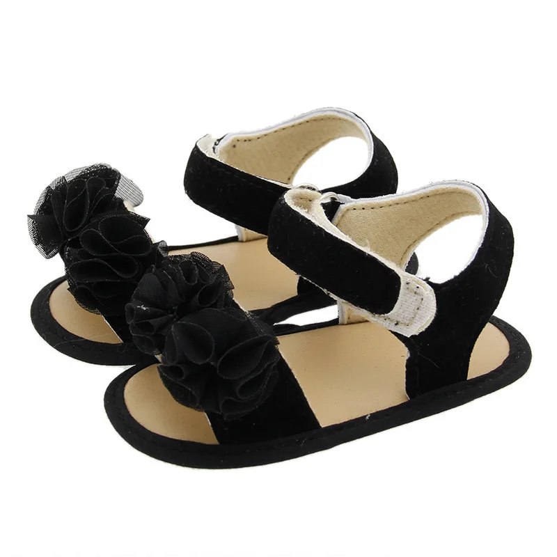 Latex soft bottom rose flower baby shoes summer kids first walkers toddler shoes  sh2069