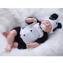 Alive Sleeping Reborn Baby Dolls 20 Inch Silicone Newborn Realsitic Babies Toy Lifelike Vinyl Doll With Hair Kids Birthday Gift