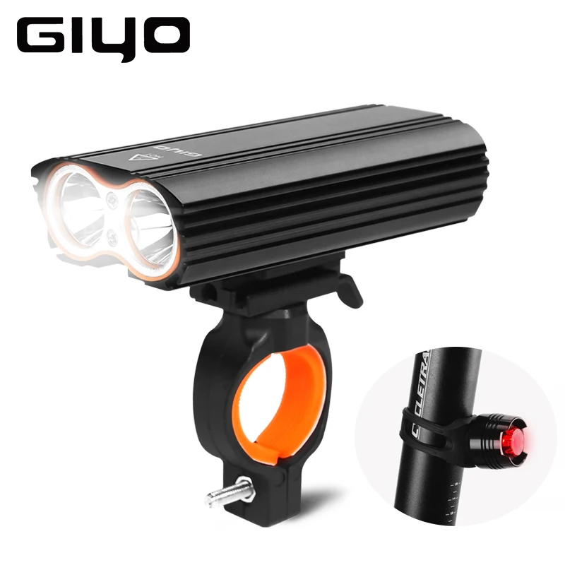 Bike Light 2400Lm Headlight 2 Rechargeable Battery T6 LED Waterproof