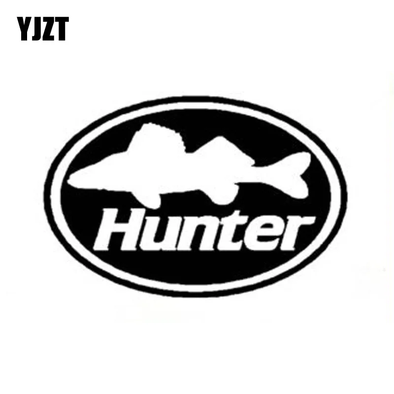 YJZT 10 см * 6 модные овальные виниловые наклейки WALLEYE HUNTER для стайлинга автомобиля на
