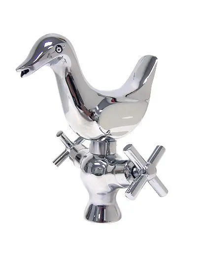 

Free shipping chrome clour basin faucet duck mixer faucet single hole