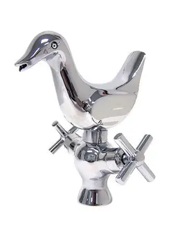 

Free shipping chrome clour basin faucet duck mixer faucet single hole