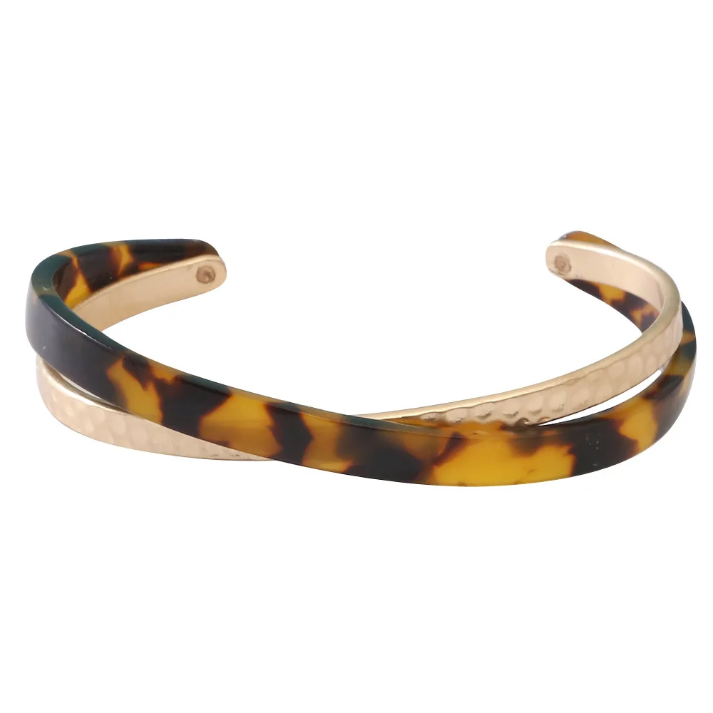 

Acrylic Metal Cuff Bangle Acetate Bracelet