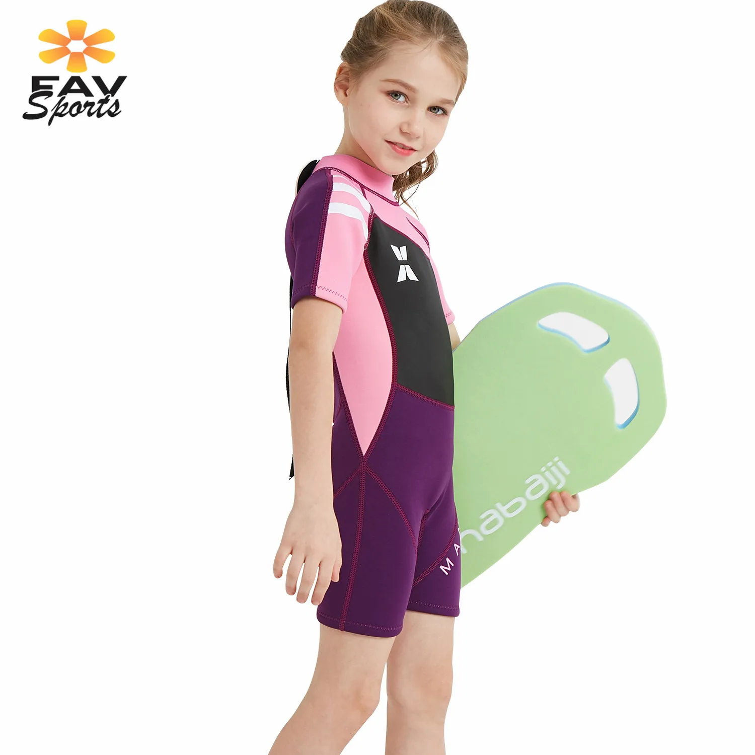 

2.5mm Kids Scuba Diving Wetsuits Long sleeve UV Protection Summer Swimsuit Elastic Jumpsuit For Girls Snorkeling Rash Guard