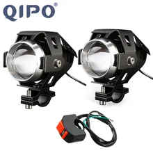 QIPO 125 W Moto Moto Fari Lampadine Lampada U5 Ha Condotto Il Riflettore Accessori 12 V Motore Fit Per Harley Honda Yamaha