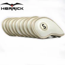 Горячая 10 шт/партия задняя гладкая искусственная кожа Гольф клуб головной убор железные водонепроницаемые защитные чехлы для головки