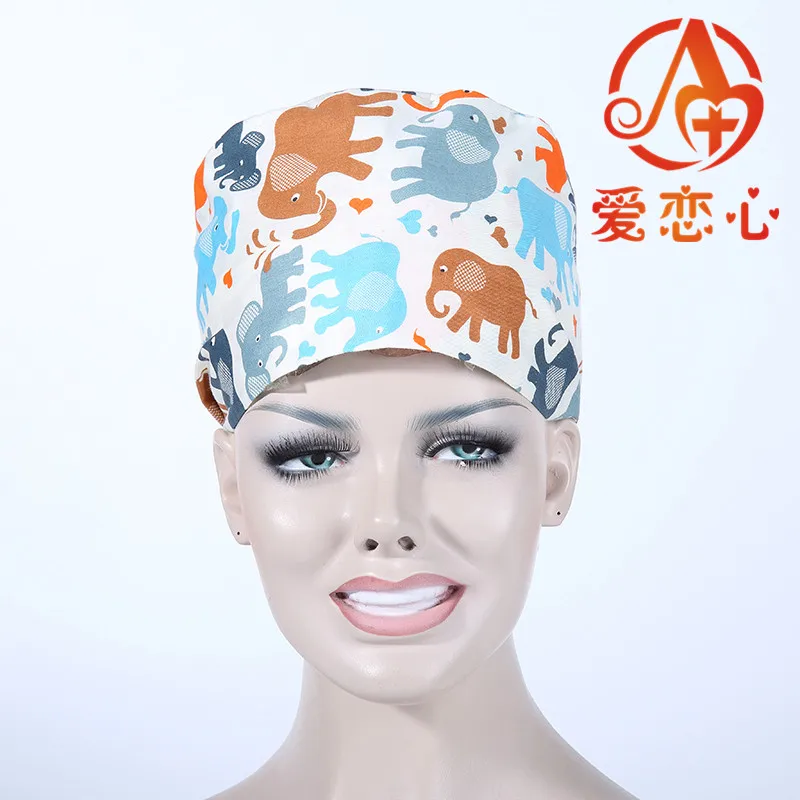 

2017  Nursing Surgical Caps Medical Scrub Operation Caps Women  Doctors and Nurse Cotton adjustable length   ALX-135