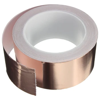 

HOT-Copper Foil Tape - (50mm x 20m) - EMI Shielding Conductive Adhesive for Stained Glass,Paper Circuits,Electrical Repairs