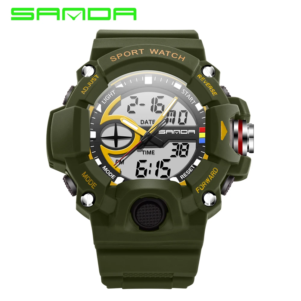 

2016 Men Watches Digital watch Top Brand SANDA Luxury Men's Sport Watches relogio masculino Male Clock Military Wristwatch