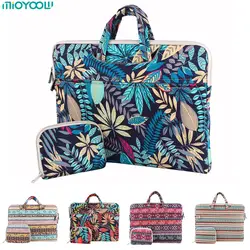 Модная сумка для ноутбука MacBook Air Pro 13 11 15 15,6 дюймов холст ПК Тетрадь Laptop Sleeve Сумочка для женщины человек компьютер