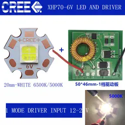 CREE XHP70 6500 К холодный белый 5000 К нейтральный белый 3000 К теплый белый светодио дный излучатель 6 В с 20 мм Cooper PCB