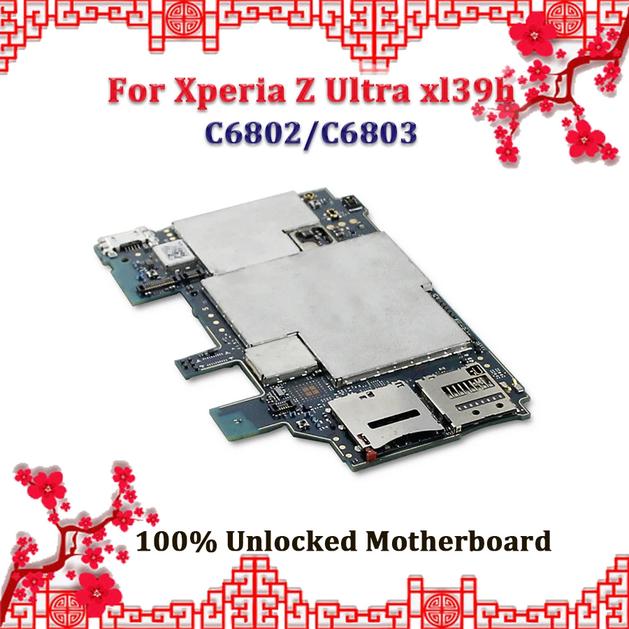 

TDHHX Original Unlocked Full Working Motherboard Mainboard Logic Board For Sony Xperia Z Ultra xl39h C6802 C6803 Motherboard