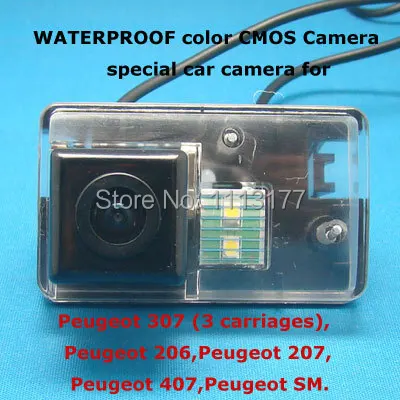 Цветная cmos камера специально для Peugeot 206 207 307 (3 коляски) 407 307SM|camera umts|camera rear view carcamera