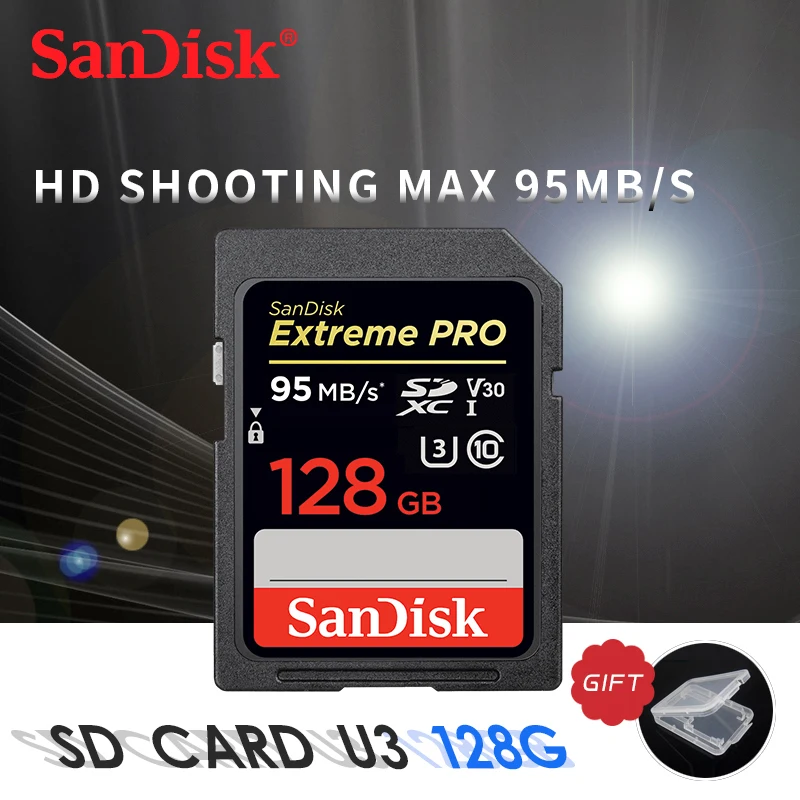 128GB Original Sandisk Extreme Pro 4K HD SD Memory Card SDXC GPS Carte