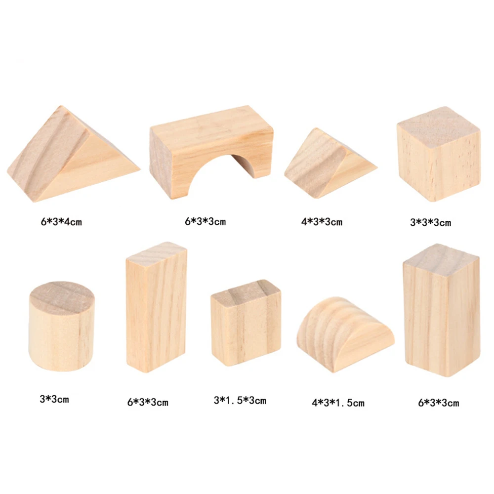 Greatest 100 Pcs/Lot Premium Wooden Building Blocks Set Children Toys Environmental Wooden Castle Blocks Kit
