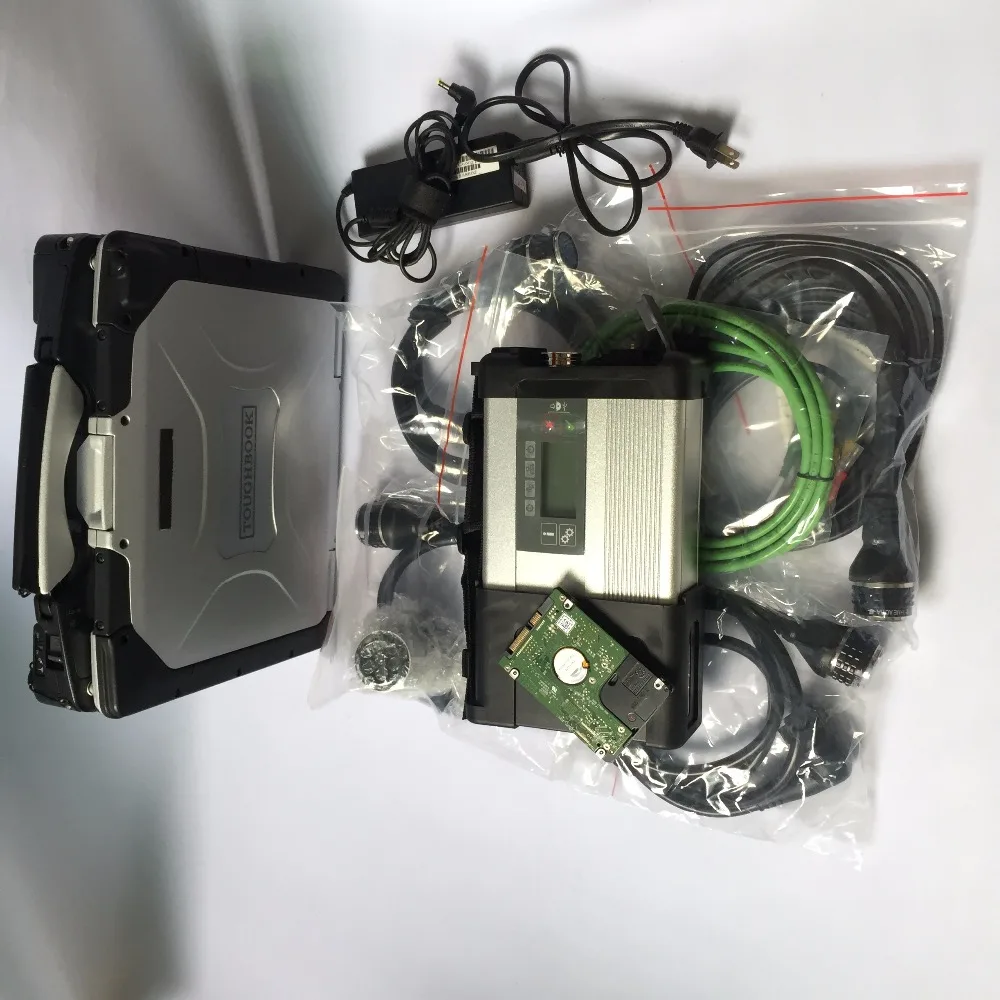 Best Price 2019 Best Diagnosis Tool MB Star C5 multiplexer with full set cables latest software 2019.12v 500gb HDD in Toughbook CF30 Laptop