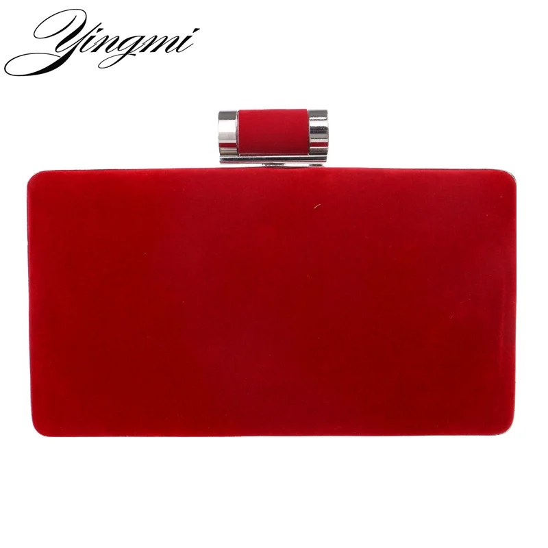 YINGMI New arrival women fashion evening bags clutch evening bag black red handbags with chain women messenger shoulder bags YINGMI New arrival women fashion evening bags clutch evening bag black red handbags with chain women messenger shoulder bags