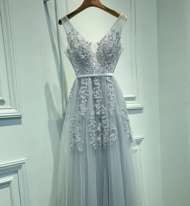 VENSANAC New A Line 2017 Embroidery Long Evening Dresses Sleeveless Elegant Lace Sweep Train Party Prom Gowns VENSANAC New A Line 2017 Embroidery Long Evening Dresses Sleeveless Elegant Lace Sweep Train Party Prom Gowns
