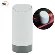 YOLU Auto Car Garbage Can Car Trash Can Silicone Garbage Dust Case Holder Rubbish Bin Black White